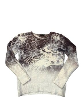 Kingsland angora blend animal print sweater